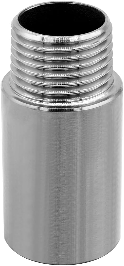 Stainless Steel Pipe Fitting 1/2" NPT Male x 1/2" NPT Female Thread Nipple Cast - Image 2