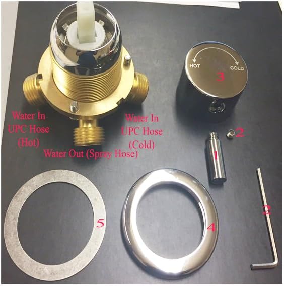 Pedicure Spa Parts REPLACEMENT Sprayer Head/3-way Faucet Mixer/Overflow - Image 4