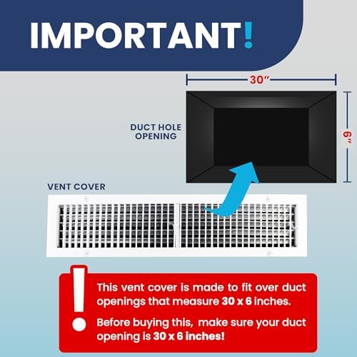 30 x 6 Duct Hole Adjustable Vent Cover - Image 4