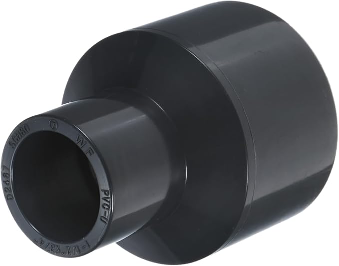 M METERXITY 1-Pack UPVC Reducer Pipe Fitting, 1-1/2"x3/4" Reducing Coupling by MMETERXITY