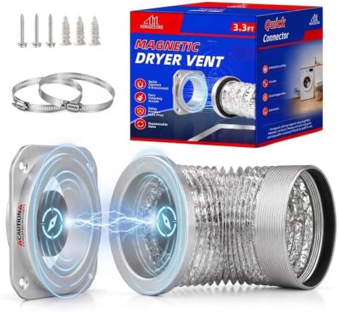 Magnetic Dryer Vent Connector Kit Dryer Vent Attachment Coupling Kit by KONIGEEHRE