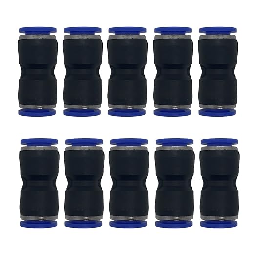 zjxed 10mm OD x 10mm OD Pneumatic quick Connector Push to Connect fittings by ROZESAZZ