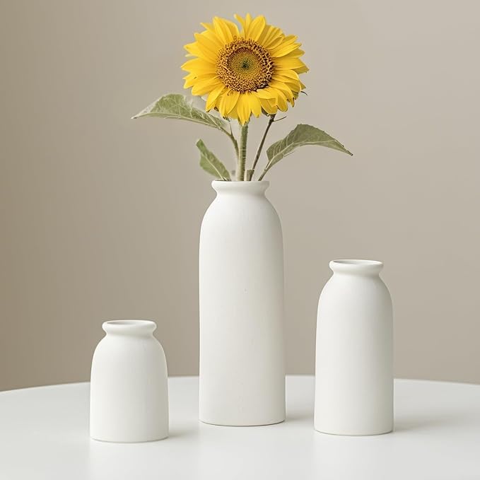 Ceramic Vase Set-3, Small Flower Vases - Image 6