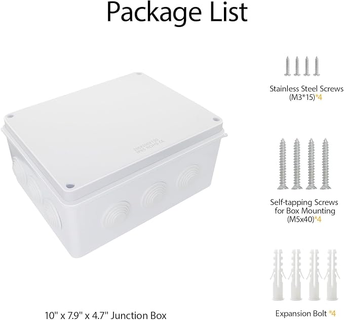 Junction Box, ABS Plastic IP65 Waterproof and Dustproof, Universal Electrical - Image 9