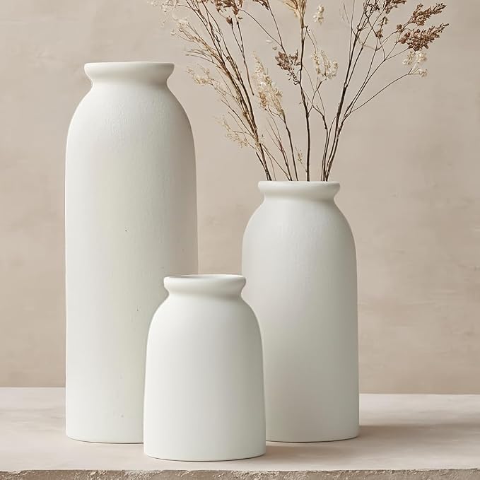 Ceramic Vase Set-3, Small Flower Vases - Image 3