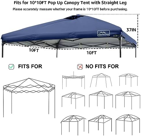 10x10 Replacement Top Pop Up Canopy Tent Cover Roof - Image 4