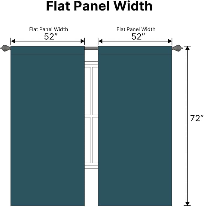 H.VERSAILTEX Blackout Curtains Thermal Insulated Window Treatment Panels Room - Image 7