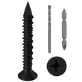 WenSilon 1/4" x1-3/4 Black Concrete Screw Anchor Black Flat Head by Wensilon