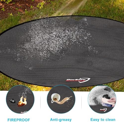 DocSafe 60 x 60 inches Round Under Grill Mat, Large 4 Layers Fire Pit Mat - Image 4
