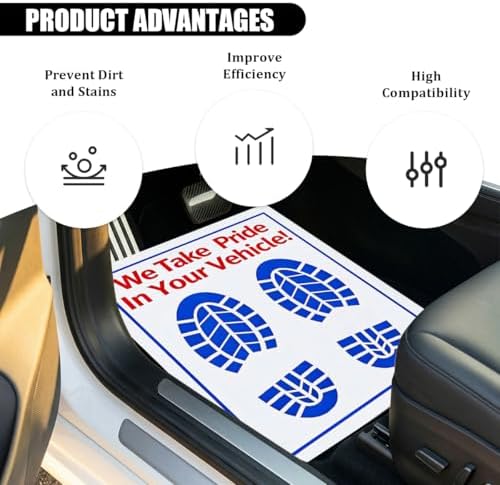 50PCS 16 x 20 Car Paper Floor Mat, Disposable Kraft Paper Vehicle Floor Foot - Image 4