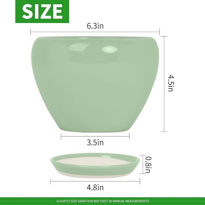 Deep Dream 6 Inch Plant Pots- Ceramic Planter Pot - Image 2