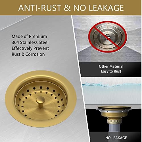 Kitchen Sink Drain Gold Sink Drain Strainer - Image 5