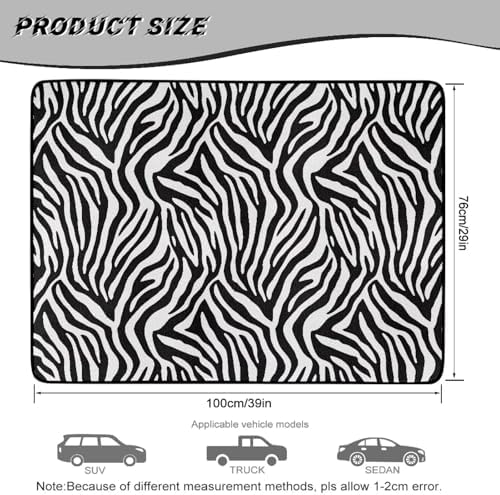 Zebra Stripe Waterproof Car Trunk Mat 29"x39" - Image 7