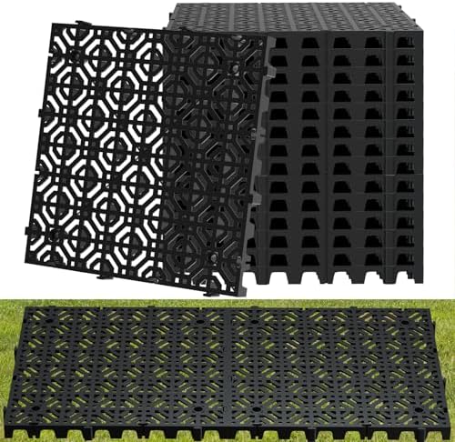 15 Pcs 15.7" x 15.7" Heavy Duty Ground Protection Mats, Interlocking Non-Slip by Nalwort