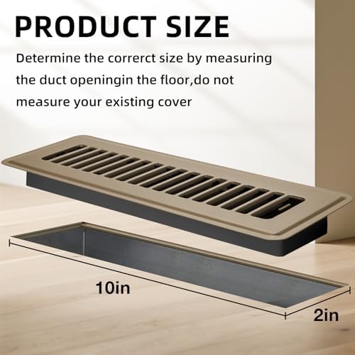 Floor Register 2x10, 4 Pack Floor Vent Covers - Image 5