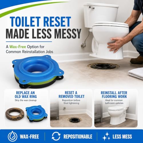MENNTY Wax-Free Elastic Toilet Seal Kit - Image 2
