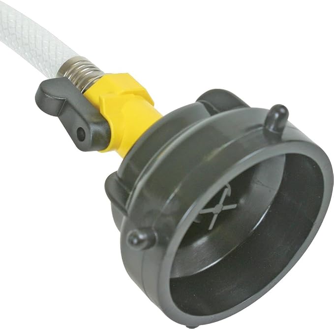 Camco RV Sewer Hose Rinse Cap | Features a Convenient Shut-Off Valve by Camco