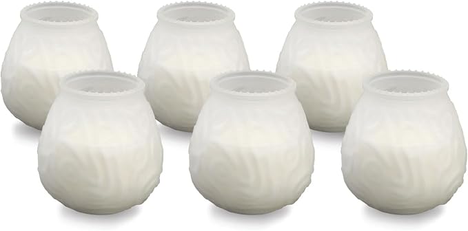 Sterno Euro-Venetian Wax Candles, 45-Hour Burn, 6 Pack | Decorative glass by Sterno