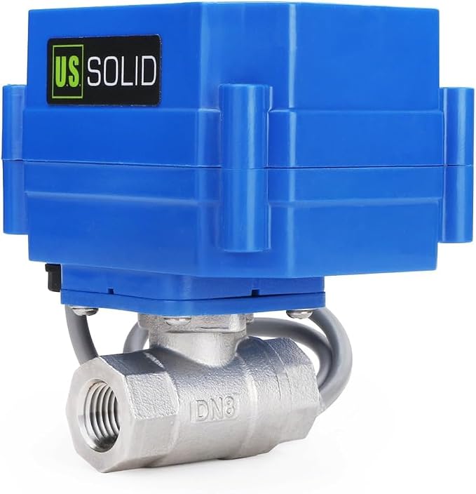 U.S. Solid 1/4 in Motorized Ball Valve, NSF Certified 304 Stainless Steel - Image 3