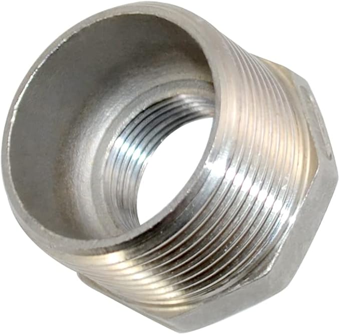 1/4" Male NPT to 1/8" Female NPT Female Reducing/Reducer Bushing Pipe Fitting - Image 2