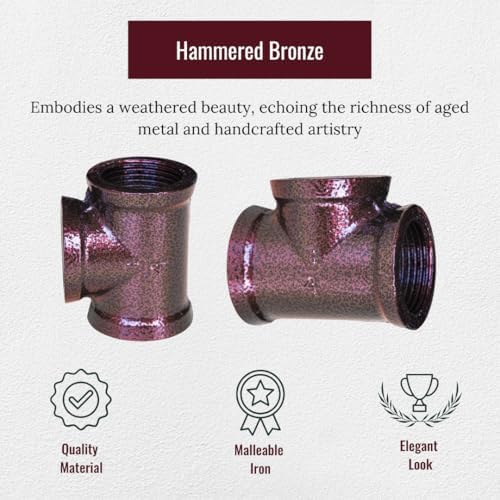 Tee 3/4" Pipe Fitting – Industrial Threaded Black Iron Pipe Fitting - Image 2