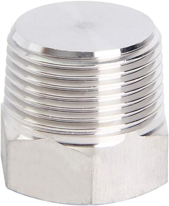 Joywayus 3Pcs Stainless Steel Outer Hex Thread Socket Pipe Plug Fitting 1/2" - Image 5