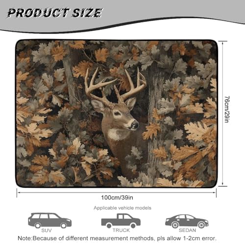 ELEQIN Car Trunk Cargo Liner Non Slip Backing Cargo Mat Rear Trunk Liner Deer - Image 7