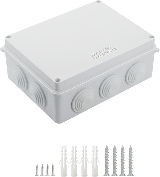 ABS Plastic Dustproof Waterproof IP65 Junction Box Universal Electrical Project by LeMotech