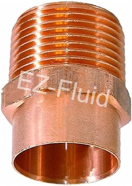 EZ-FLUID 3" C X MIP LF Copper Male Adapter Pressure Copper Fittings, Sweat by EZ-FLUIDPlumbingProducts