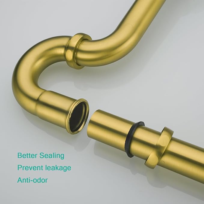 Brass P Trap U-Shape 1 1/4 inch Sink Drain Pipe - Image 6
