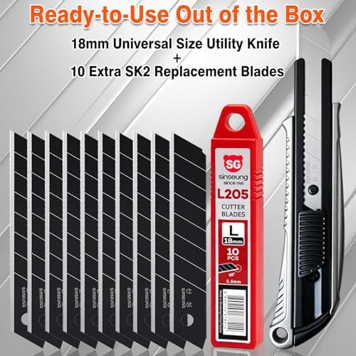 18mm Premium Alloy Handle Utility Knife, - Image 7