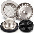 4 Pcs Brushed Silver Kitchen Sink Accessories Garbage Disposal Splash Guards by Yiyiring