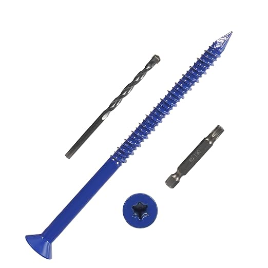 CHENGFIX Concrete Screws Kit, 5 Sizes, Flat Head, Torx Drive, by Unknown