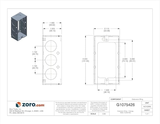 Raco 00653 4" X 2" Handy Box Extension Rings - Image 3