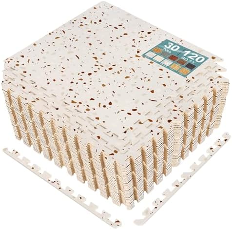 Sorbus 120 Sq. Ft. Interlocking Terrazzo Foam Floor Tiles by Sorbus