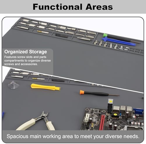 32.3" x 16.6" Premium Extra Large Silicone Soldering Mat, 932°F Heat Resistant - Image 7