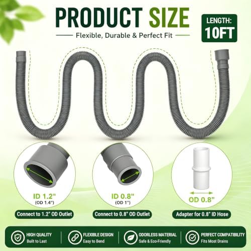 TTFLEX 10 FT Washing Machine Drain Hose Extension, Washer Drain Hose Kit - Image 5