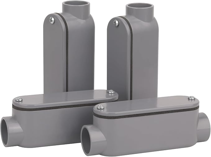 4Pack 3/4 Inch Rigid PVC Conduit Body Type C, Slip x Slip PVC Conduit Bodies C - Image 5