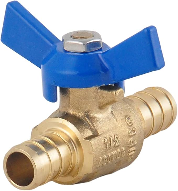 LD- 1/2" PEX Brass Ball Valve, LF Brass 1/2-in PEX Shut off Ball Valve - Image 4