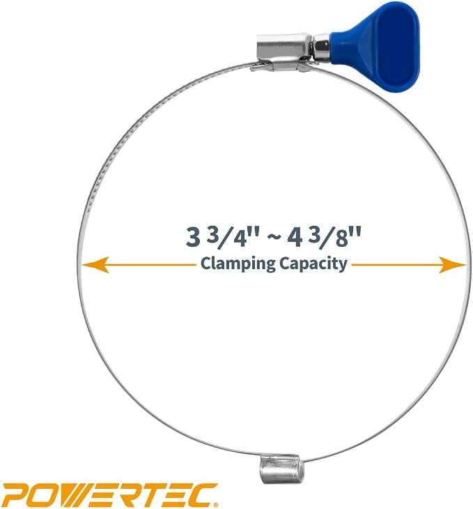 POWERTEC 70226 4 Inch Left Hand Keyed Bridge Hose Clamp, Thumb Screw Key - Image 2