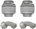 Conduit Connectors, 1-1/2 Inch Liquid Tight Connector NPT Non-Metallic by HDHAODA