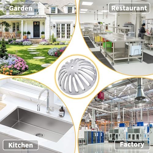 Aluminum Floor Drain Cover, Heavy Duty Dome Cover 5-1/2" - Image 4
