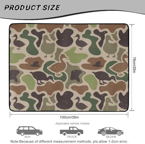 ELEQIN Duck Camo Green Car Cargo Liner Trunk Mats - Image 7
