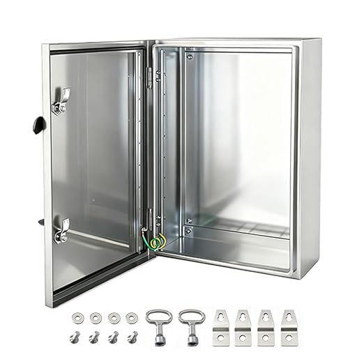 Yongchen Electrical Enclosure 24x16x12 Inch 304 Stainless Steel Enclosure IP66 by YcXingnon