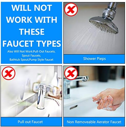 Hotop 7 Pcs Brass Faucet Adapter Kit Kitchen Male Female Faucet Adapter | Male - Image 5