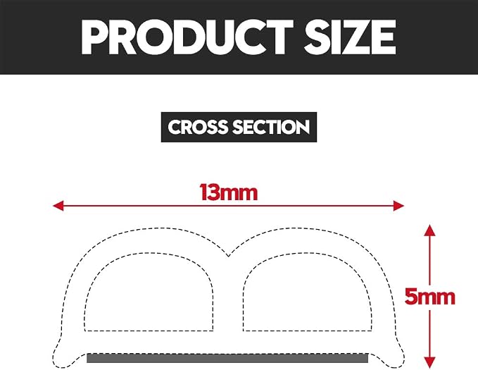 Universal Door Seal Strip for Car & Truck, Rubber Weatherstrip for Windows - Image 2