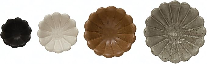 Creative Co-Op Stoneware Flower Bowls - Image 3