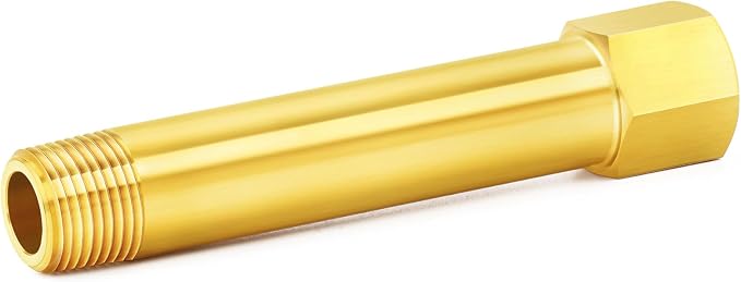 ChillWaves Brass Pipe Fitting, Long Nipple Pipe 1" NPT Male x 1" NPT Female by VisittheCHILLWAVES