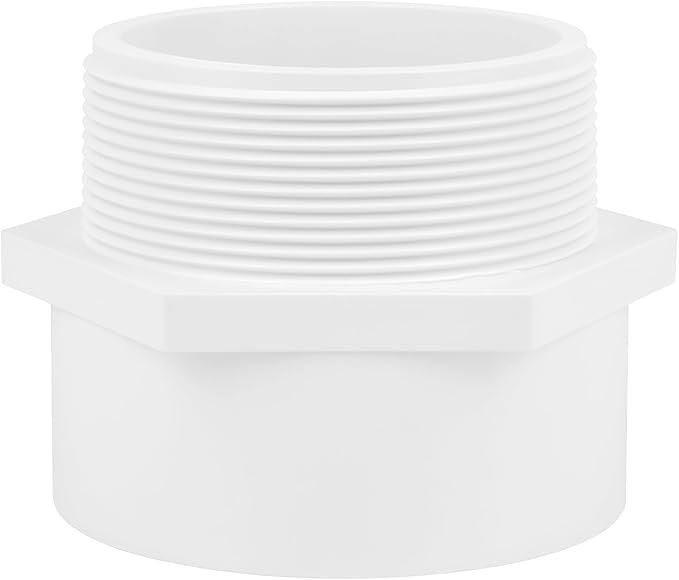 4" PVC Male Adapter Pipe Fittings, 2-Way PVC Slip Hose Adapter Coupling by Lswteiz