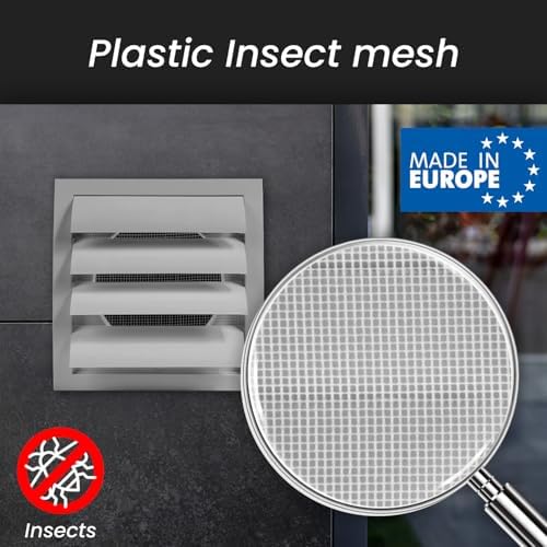 Repa Market 6" ABS Plastic Anthracite Dryer Vent Cover Outside, 6 Inch Exhaust - Image 3